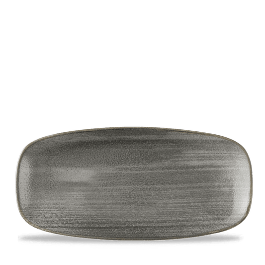 Stonecast Raw Black Chefs Oblong Plate 10.6"X5" Box of 12 (3-5 Working Days Delivery)