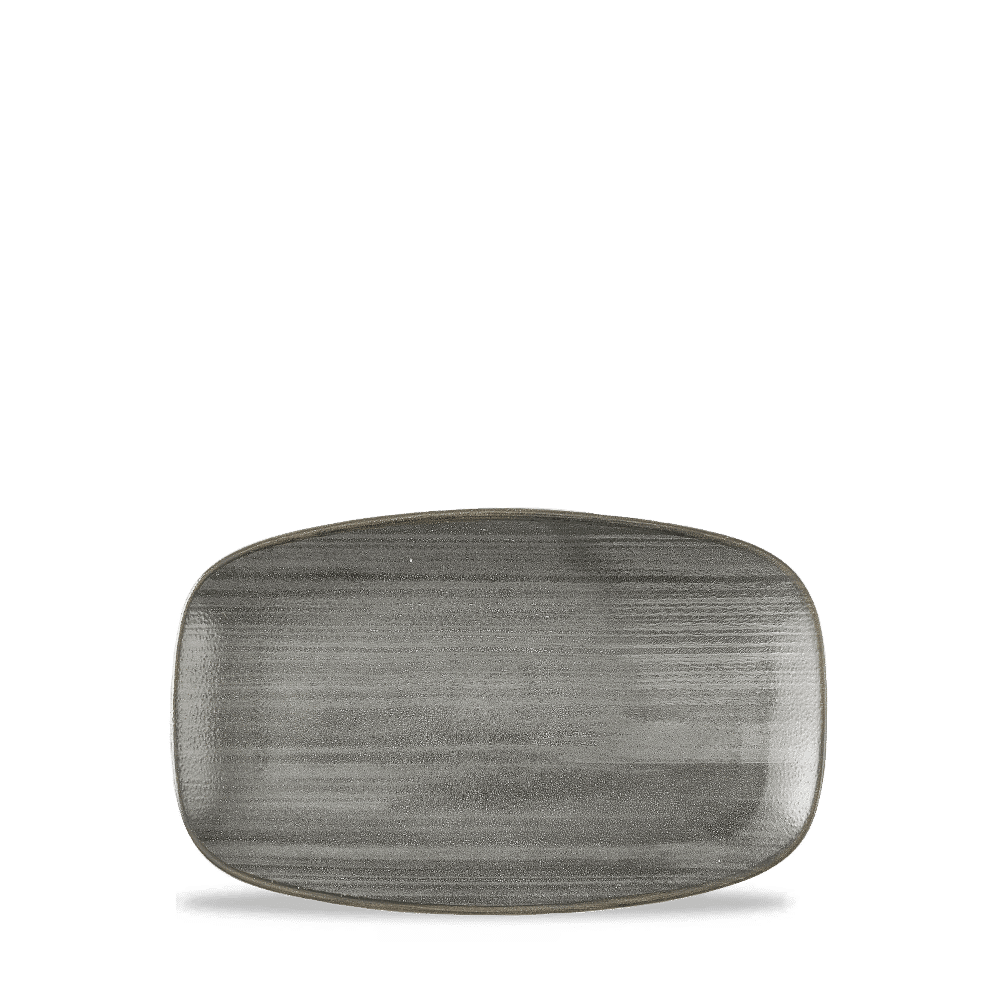 Stonecast Raw Black Oblong Chefs Plate 7 4/5 X  4 3/4" Box 12