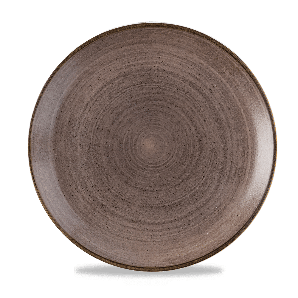 Stonecast Raw Brown Evolve Coupe Plate 11.25" Box 12