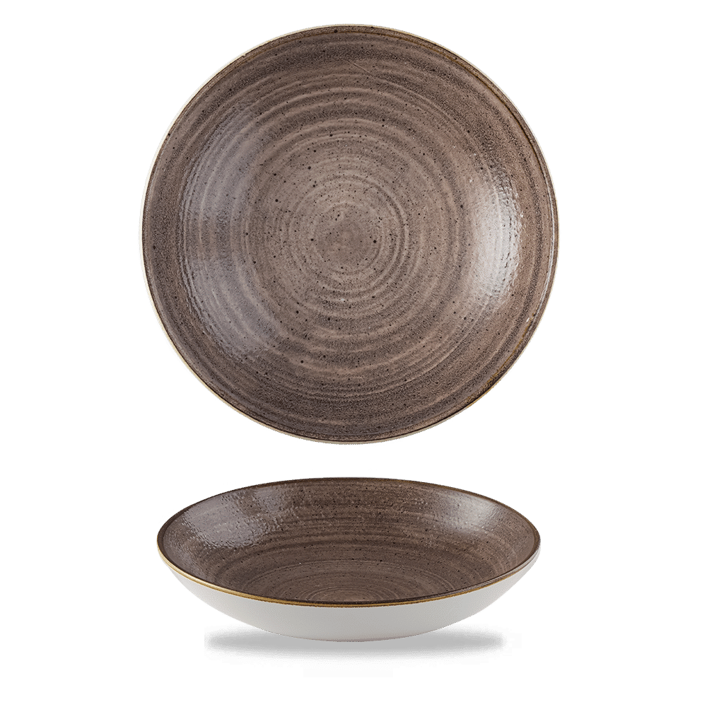 Stonecast Raw Brown  Coupe Bowl 7.25" Box 12
