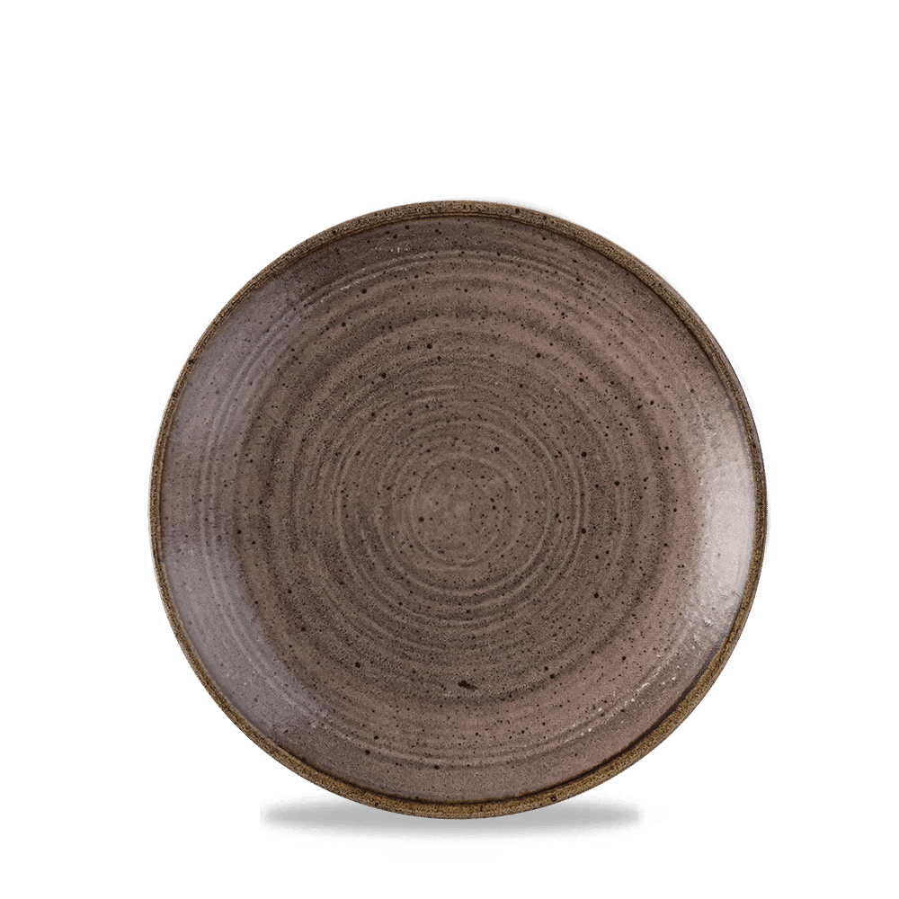 Stonecast Raw Brown Evolve Coupe Plate 6.5" Box 12