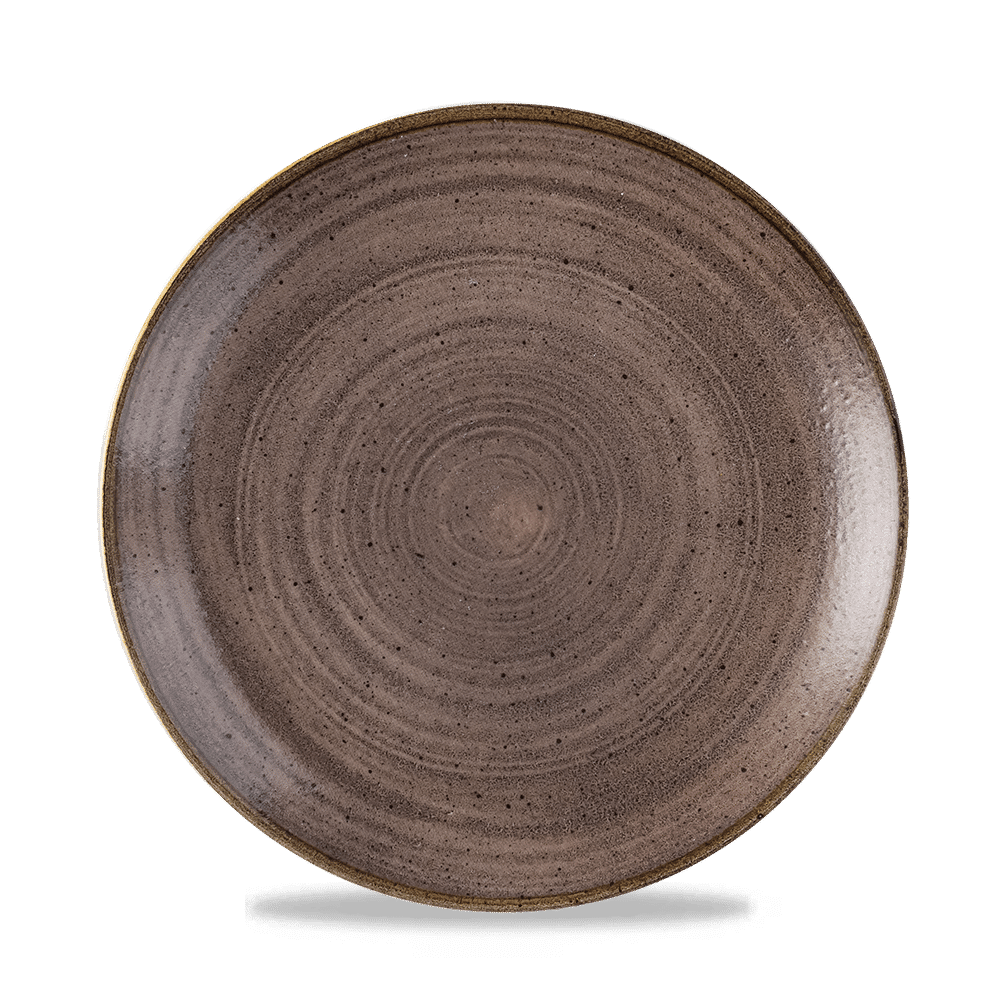 Stonecast Raw Brown Evolve Coupe Plate 8.67" Box 12