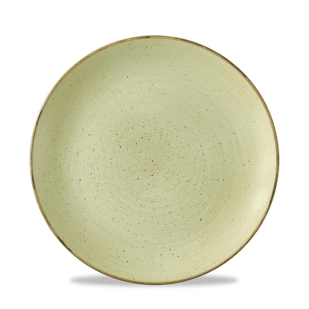 Stonecast Raw Green Evolve Coupe Plate 8.67" Box 12