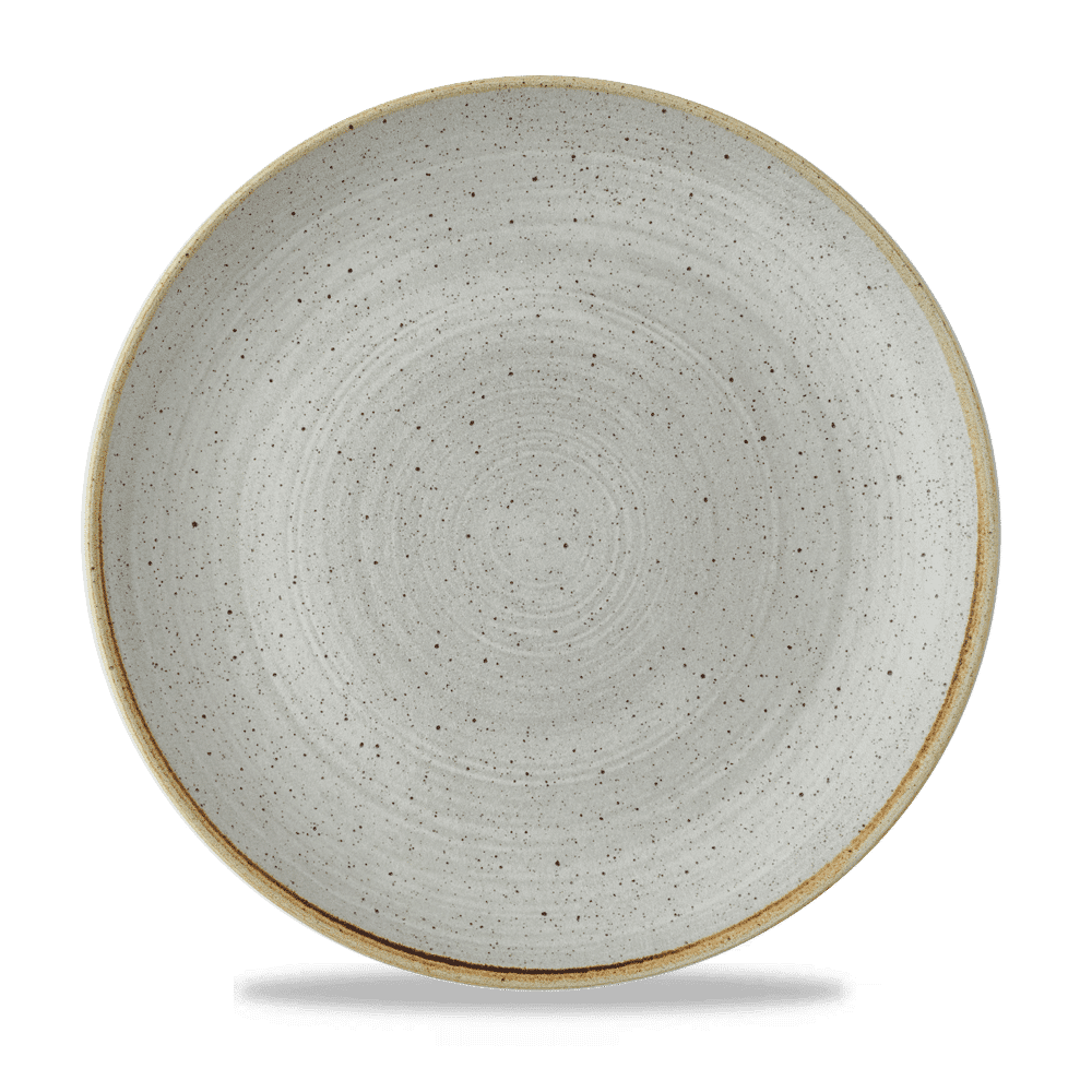 Stonecast Raw Grey Evolve Coupe Plate 11.25" Box 12