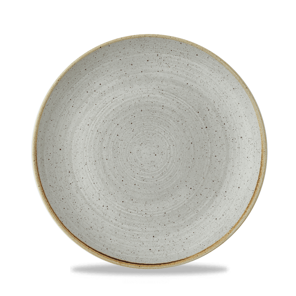 Stonecast Raw Grey Evolve Coupe Plate 8.67" Box 12