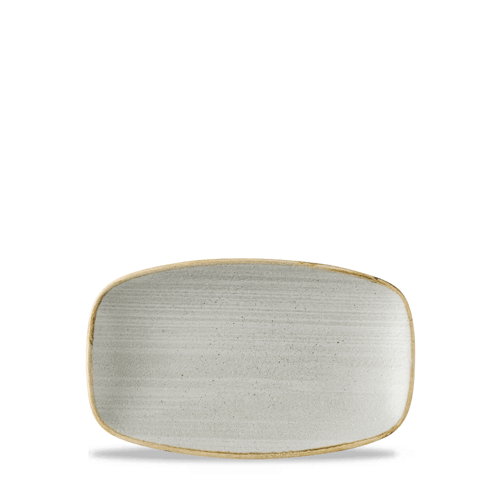 Stonecast Raw Grey Oblong Chefs Plate 7 4/5 X  4 3/4" Box 12