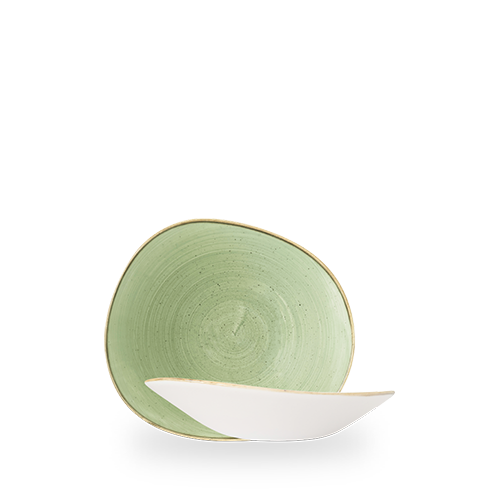 STONECAST SAGE GREEN OPAL ORGANIC BOWL 20CM Box of 12 (3-5 Working Days Delivery)