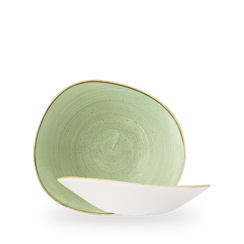STONECAST SAGE GREEN OPAL ORGANIC BOWL 25CM Box of 12 (3-5 Working Days Delivery)