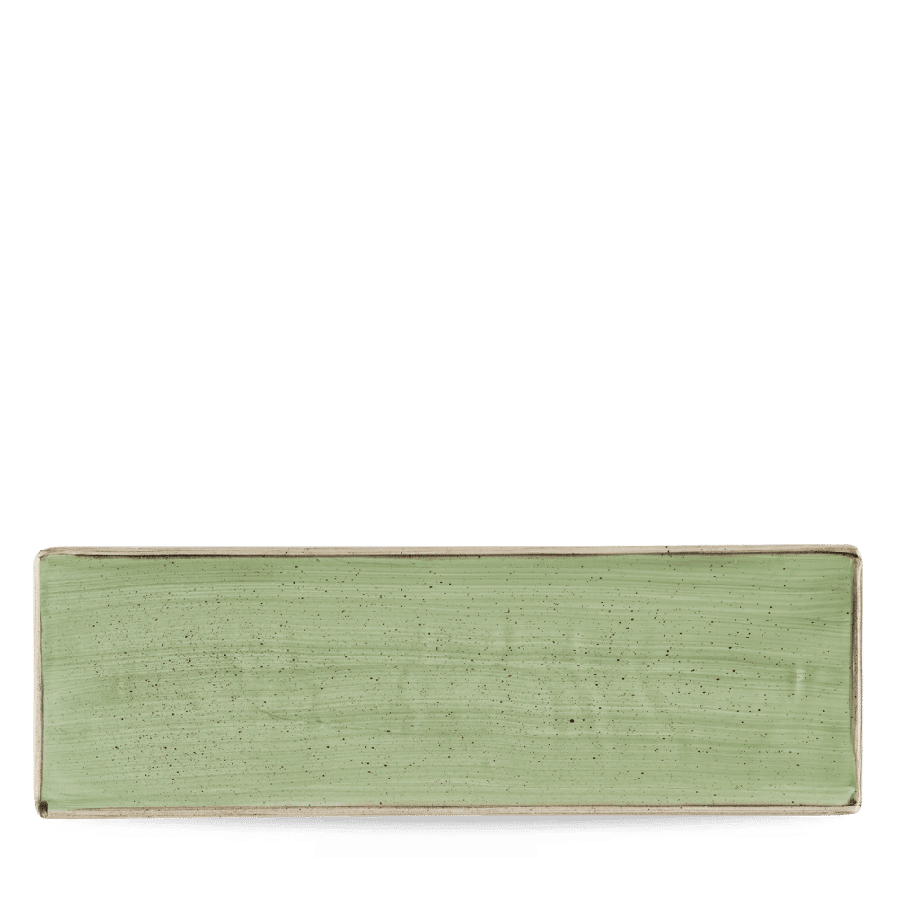 Stonecast Sage Green Oblong Plate 33X11Cm Box 6