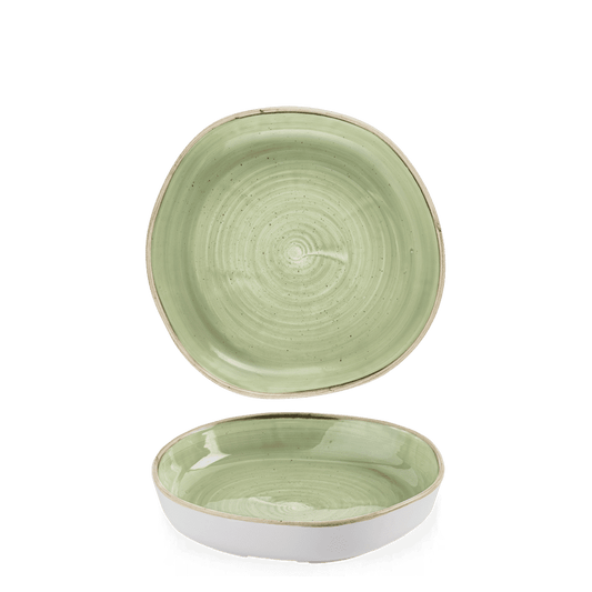 Stonecast Sage Green Organic Walled Bowl 7 7/8" Box of 6 (3-5 Working Days Delivery)