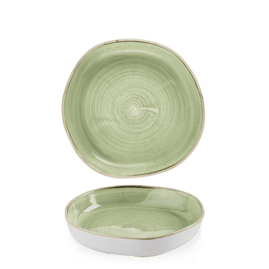 Stonecast Sage Green Organic Walled Bowl 9 1/4" Box of 6 (3-5 Working Days Delivery)