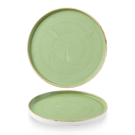 Stonecast Sage Green Walled Plate 10 2/8" Box of 6 (3-5 Working Days Delivery)