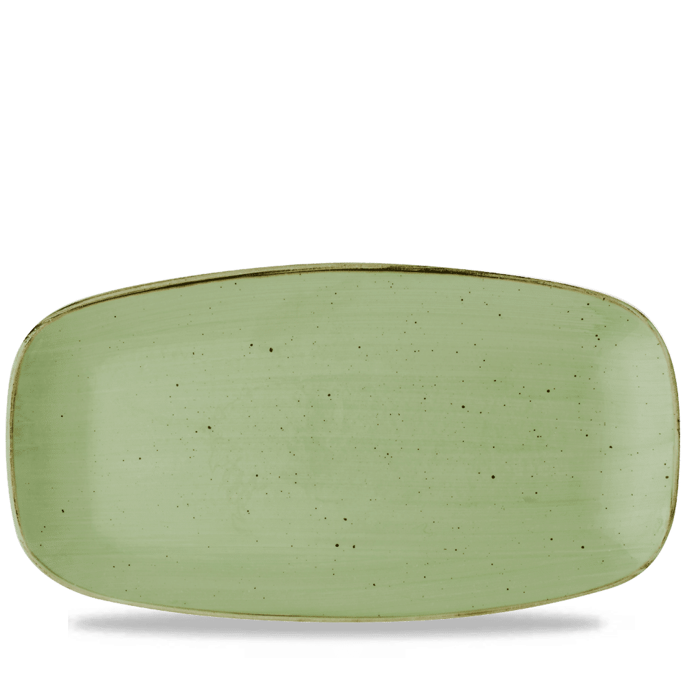 Stonecast Sage Green  Chefs Oblong Plate 13 7/8X7 3/8" Box 6