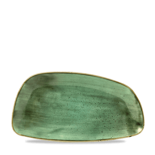 Stonecast Samphire Green Chefs Geo Plate 13 3/4X7 1/4" Box of 6 (3-5 Working Days Delivery)