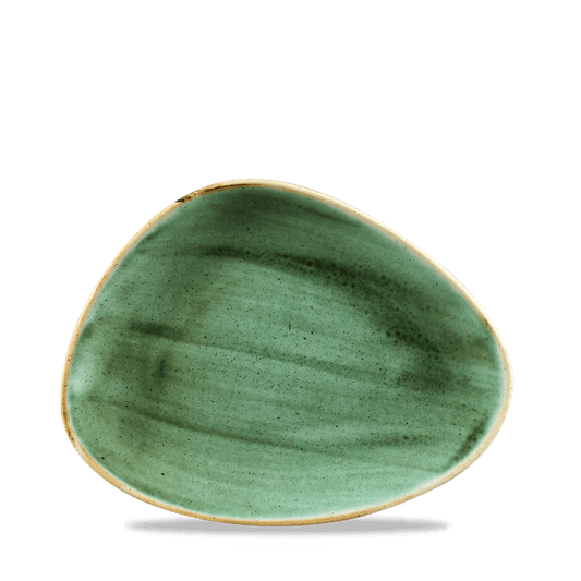 Stonecast Samphire Green Triangle Chefs Plate 10 3/8"X8" Box of 12 (3-5 Working Days Delivery)