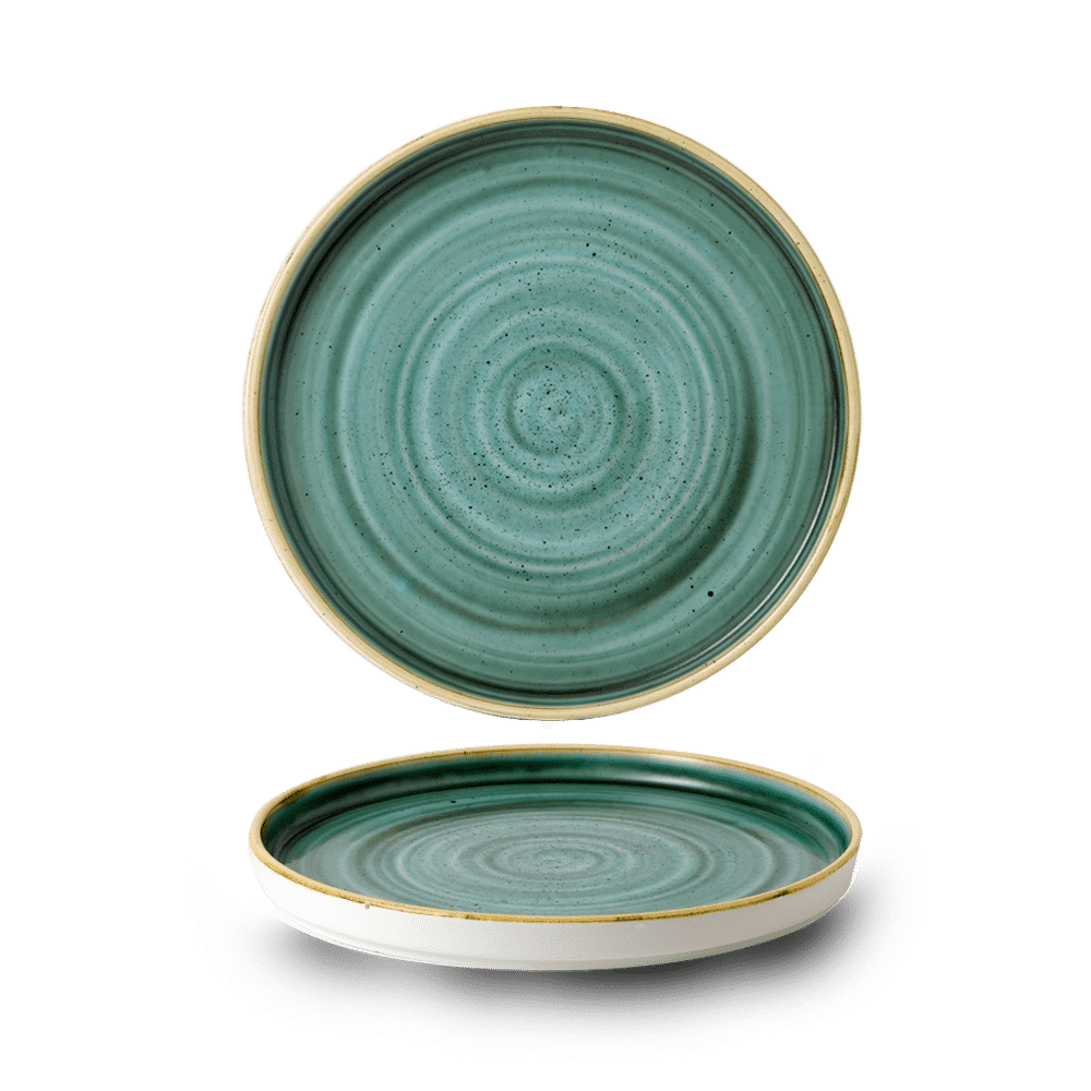 Stonecast Samphire Green  Walled Plate 8.67" Box 6