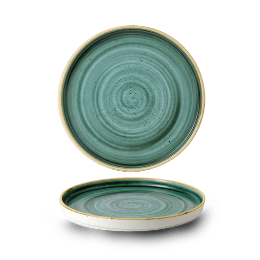 Stonecast Samphire Green Walled Plate 8.67" Box of 6 (3-5 Working Days Delivery)