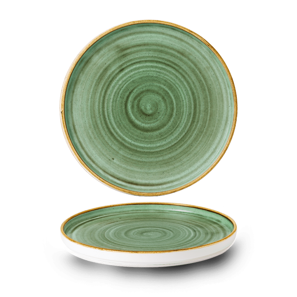 Stonecast Samphire Green  Walled Plate 10 2/8" Box 6