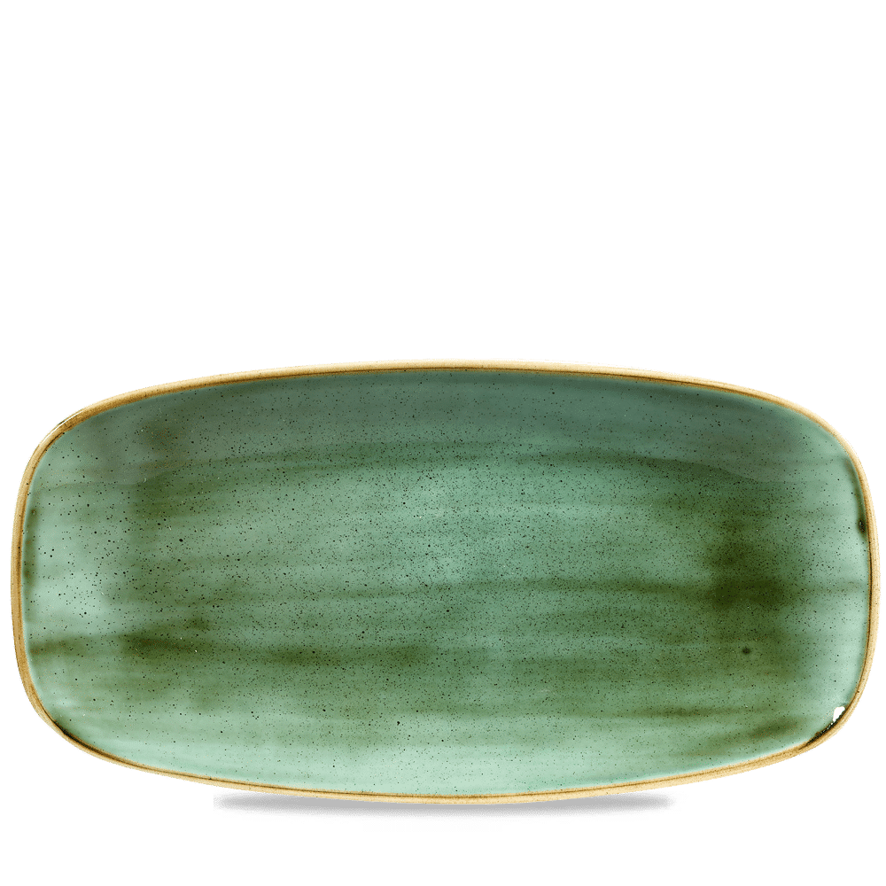 Stonecast Samphire Green  Chefs Oblong Plate 11 3/4X6" Box 12
