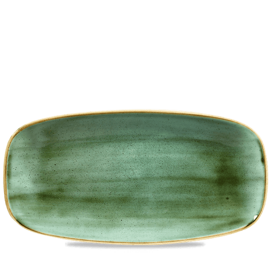 Stonecast Samphire Green Chefs Oblong Plate 11 3/4X6" Box of 12 (3-5 Working Days Delivery)