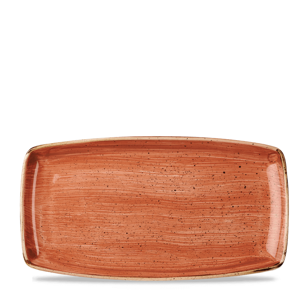 Stonecast Spiced Orange  Oblong Plate 34.5Cm Box 6