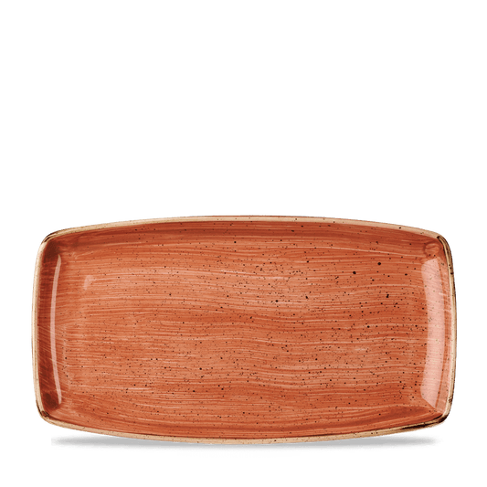 Stonecast Spiced Orange Oblong Plate 34.5Cm Box of 6 (3-5 Working Days Delivery)