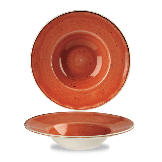 Stonecast Spiced Orange Profile Wide Rim Bowl Med 23.88Cm Box of 12 (3-5 Working Days Delivery)