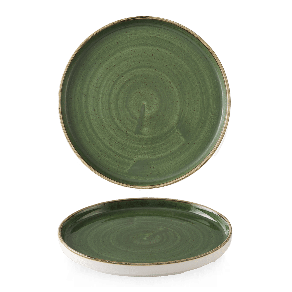 Stonecast Sorrel Green  Walled Plate 10 2/8" Box 6