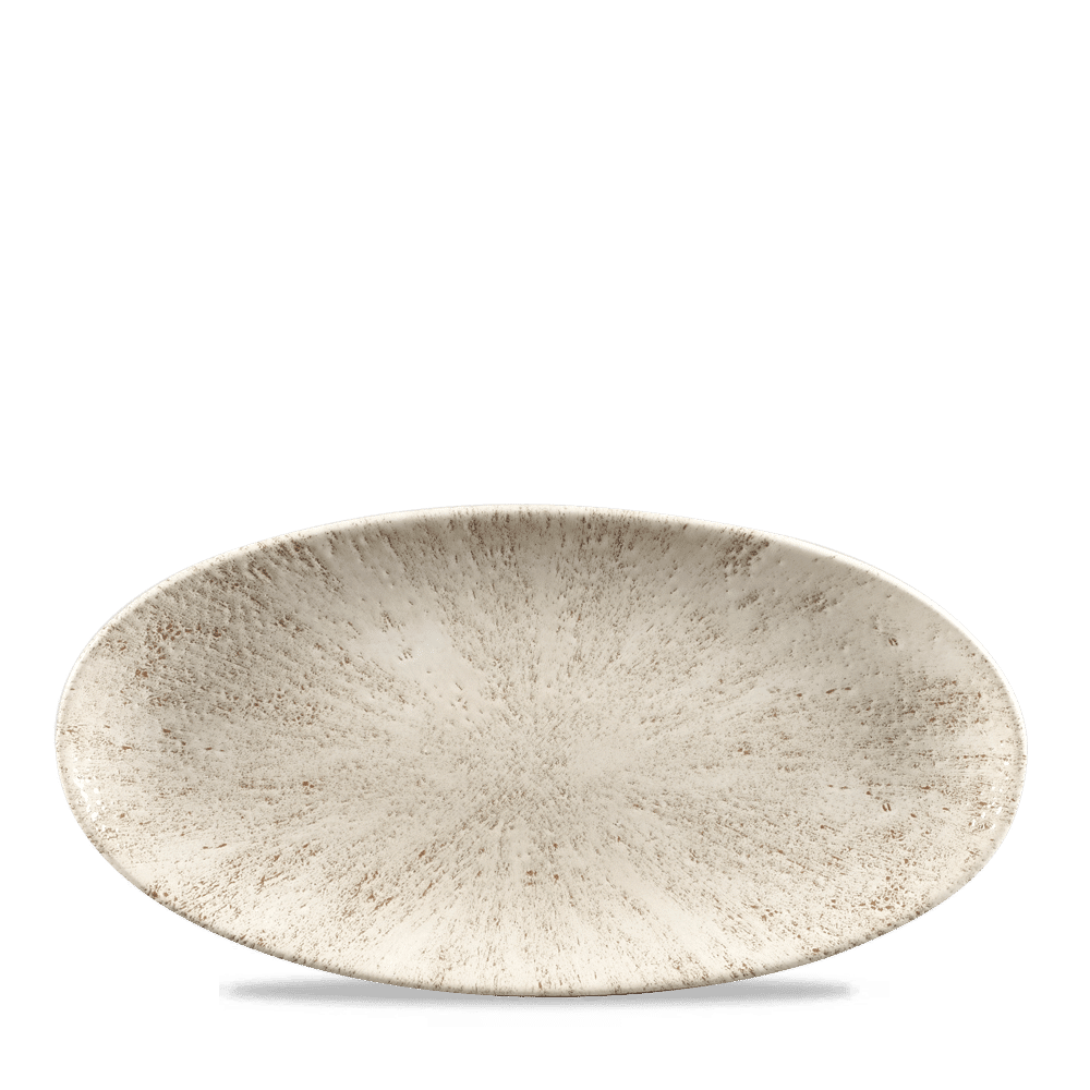 Stone Agate Grey Oval Chefs Plate 11 4/5X5 3/4" Box 12