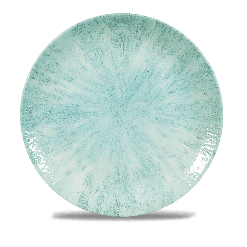 Stone Aquamarine Evolve Coupe Plate 10.25" Box 12