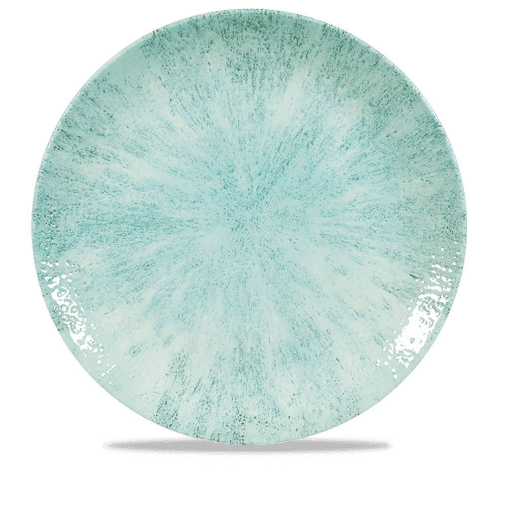 Stone Aquamarine Evolve Coupe Plate 11.25" Box 12