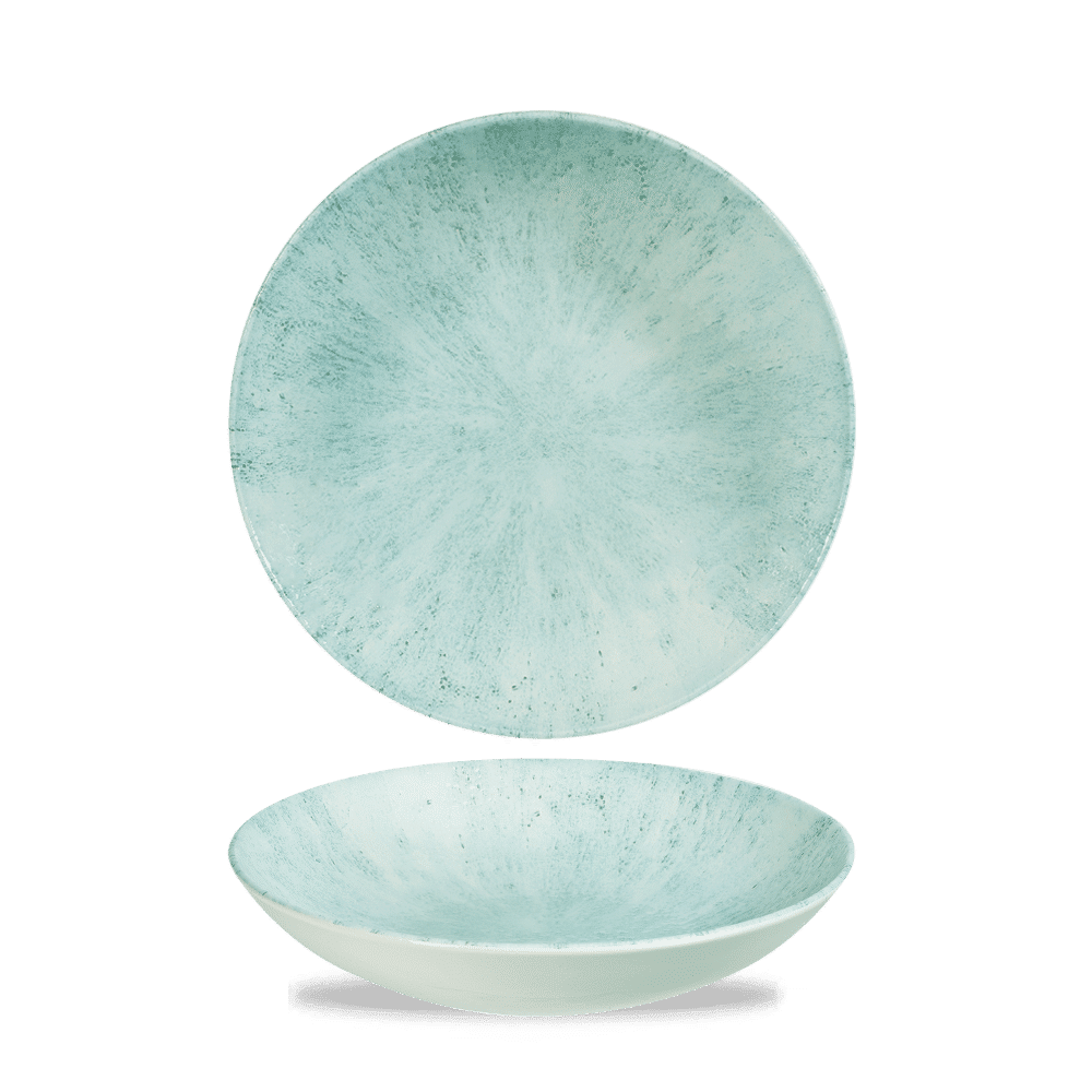 Stone Aquamarine Evolve Coupe Bowl 7.25" Box 12