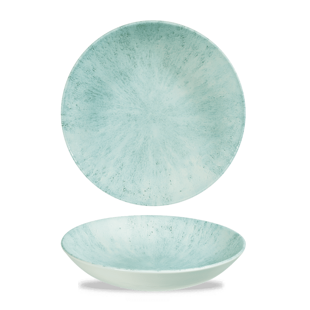 Stone Aquamarine Evolve Coupe Bowl 9.75" Box 12