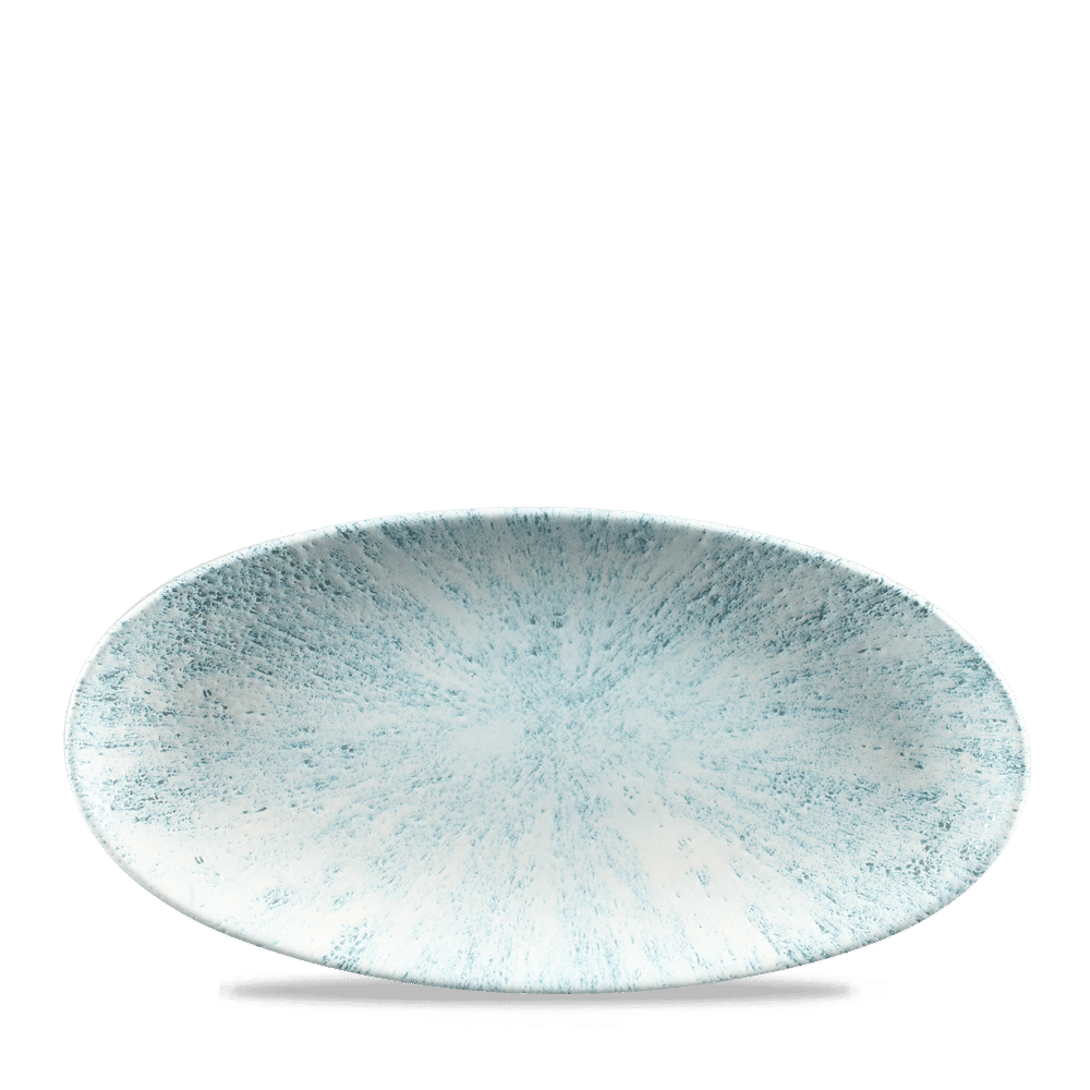Stone Aquamarine Oval Chefs Plate 11 4/5X5 3/4" Box 12