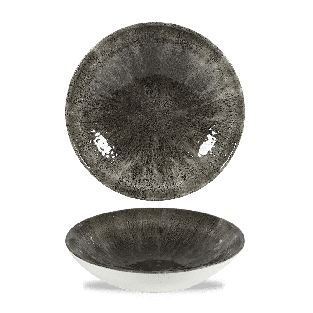 Stone Quartz Black Evolve Coupe Bowl 7.25" Box 12