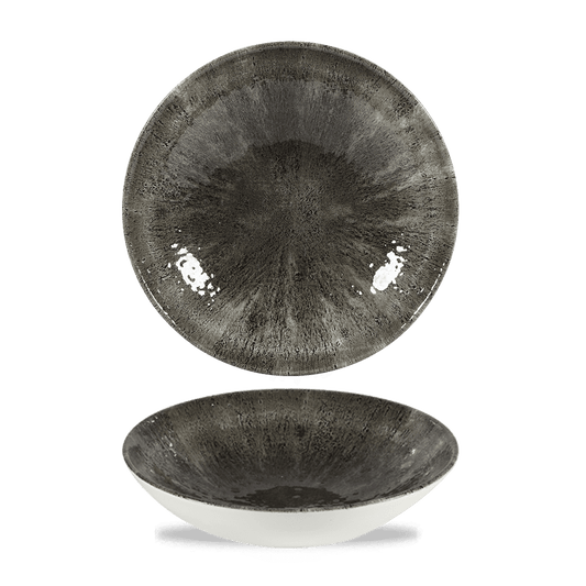 Stone Quartz Black Evolve Coupe Bowl 7.25" Box of 12 (3-5 Working Days Delivery)