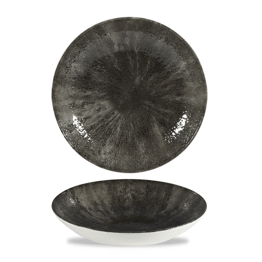 Stone Quartz Black Evolve Coupe Bowl 9.75" Box 12