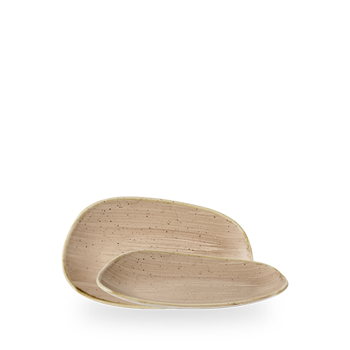 STONECAST TRUFFLE OPAL ORGANIC OBLONG PLATE 22X13CM Box of 12 (3-5 Working Days Delivery)