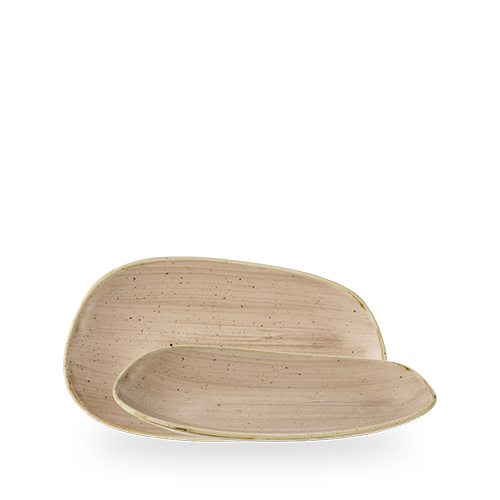 STONECAST TRUFFLE OPAL ORGANIC OBLONG PLATE 26X15CM Box of 12 (3-5 Working Days Delivery)