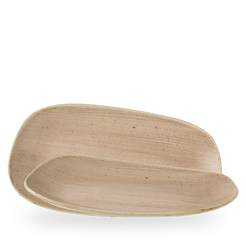 STONECAST TRUFFLE OPAL ORGANIC OBLONG PLATE 35 X 18.5CM Box of 6 (3-5 Working Days Delivery)