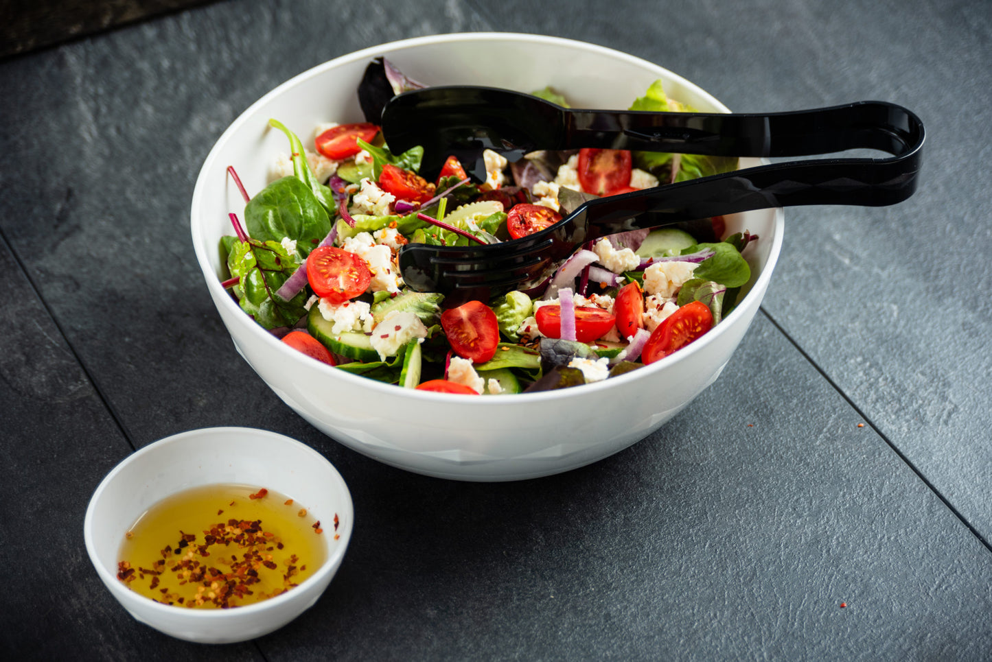 Large Salad Bowl – 24cm – White Polycarbonate
