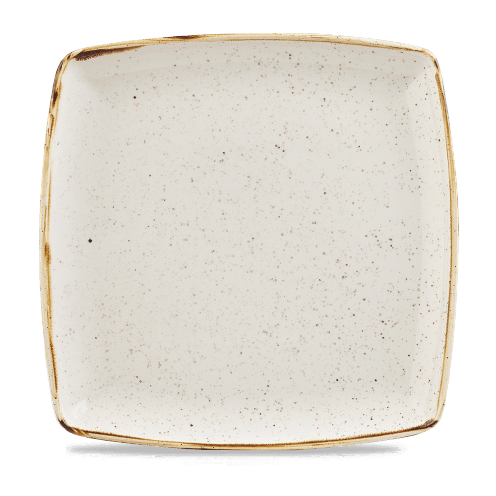 Stonecast Barley White  Deep Square Plate 26Cm Box 6