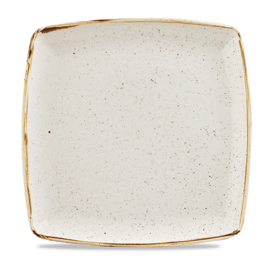 Stonecast Barley White Deep Square Plate 26Cm Box of 6 (3-5 Working Days Delivery)
