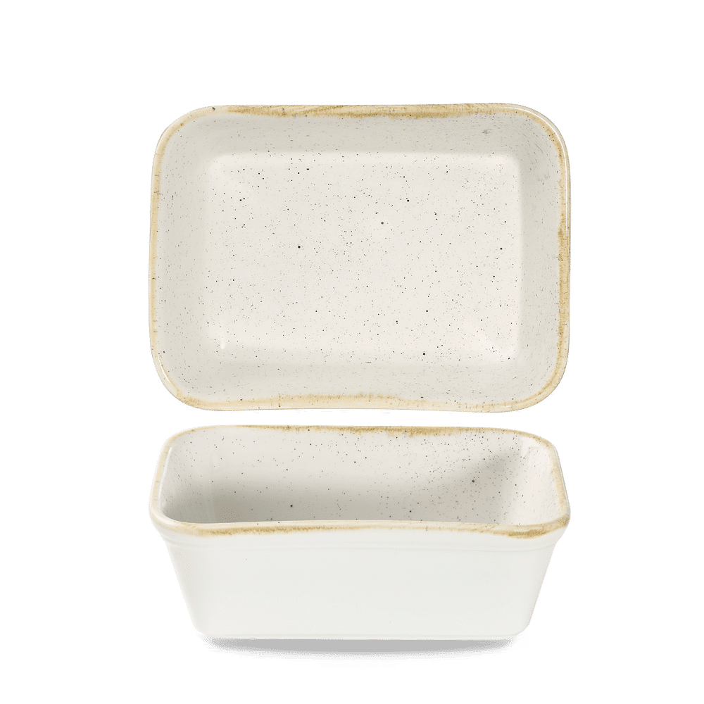 Stonecast Barley White  Rect Lasagne Dish 6 3/8 X 4 3/4 X 2" Box 12