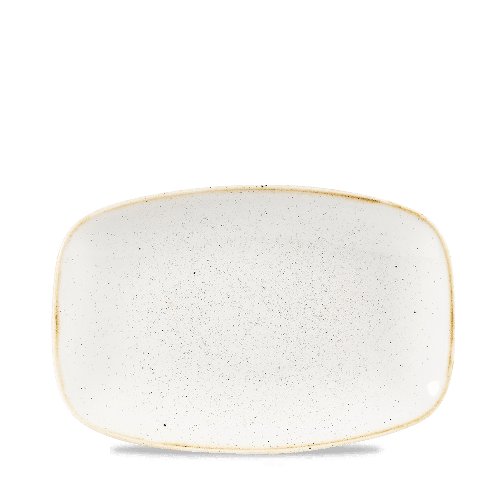 Stonecast Barley White  Chefs Oblong Plate 9.35"X6.2" Box 12