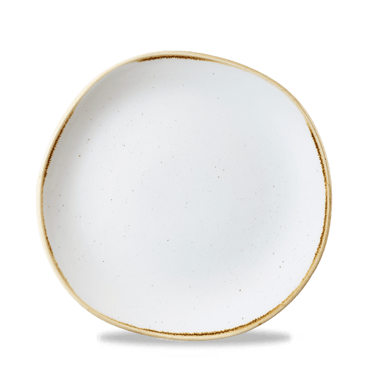 Stonecast Barley White Round Trace Plate 21Cm Box of 12 (3-5 Working Days Delivery)