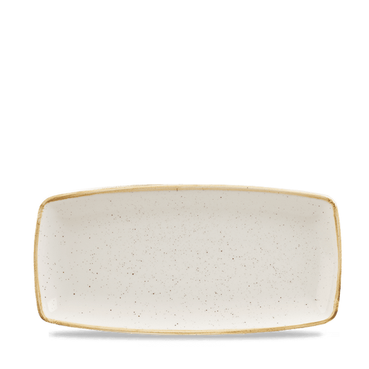 Stonecast Barley White X Squared Oblong Plate 29.5Cm Box of 12 (3-5 Working Days Delivery)