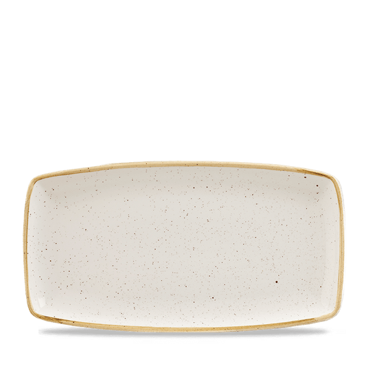 Stonecast Barley White Oblong Plate 34.5Cm Box of 6 (3-5 Working Days Delivery)
