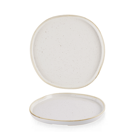Stonecast Barley White Organic Walled Plate 8 1/4" Box of 6 (3-5 Working Days Delivery)