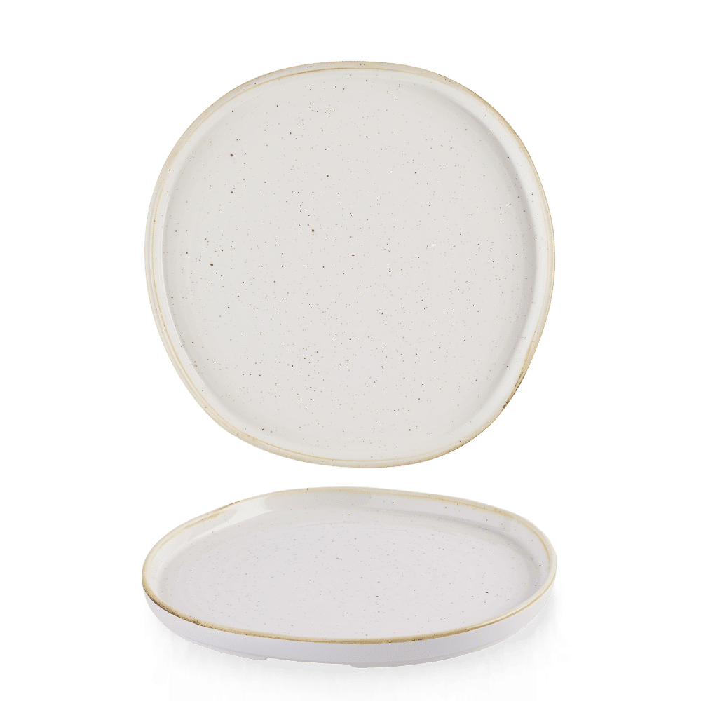 Stonecast Barley White Organic Walled Plate 10 1/2" Box 6